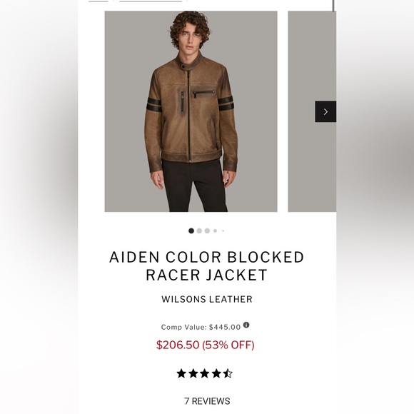 Wilsons Leather Aiden Color Blocked Racer Jacket - Picture 5 of 13